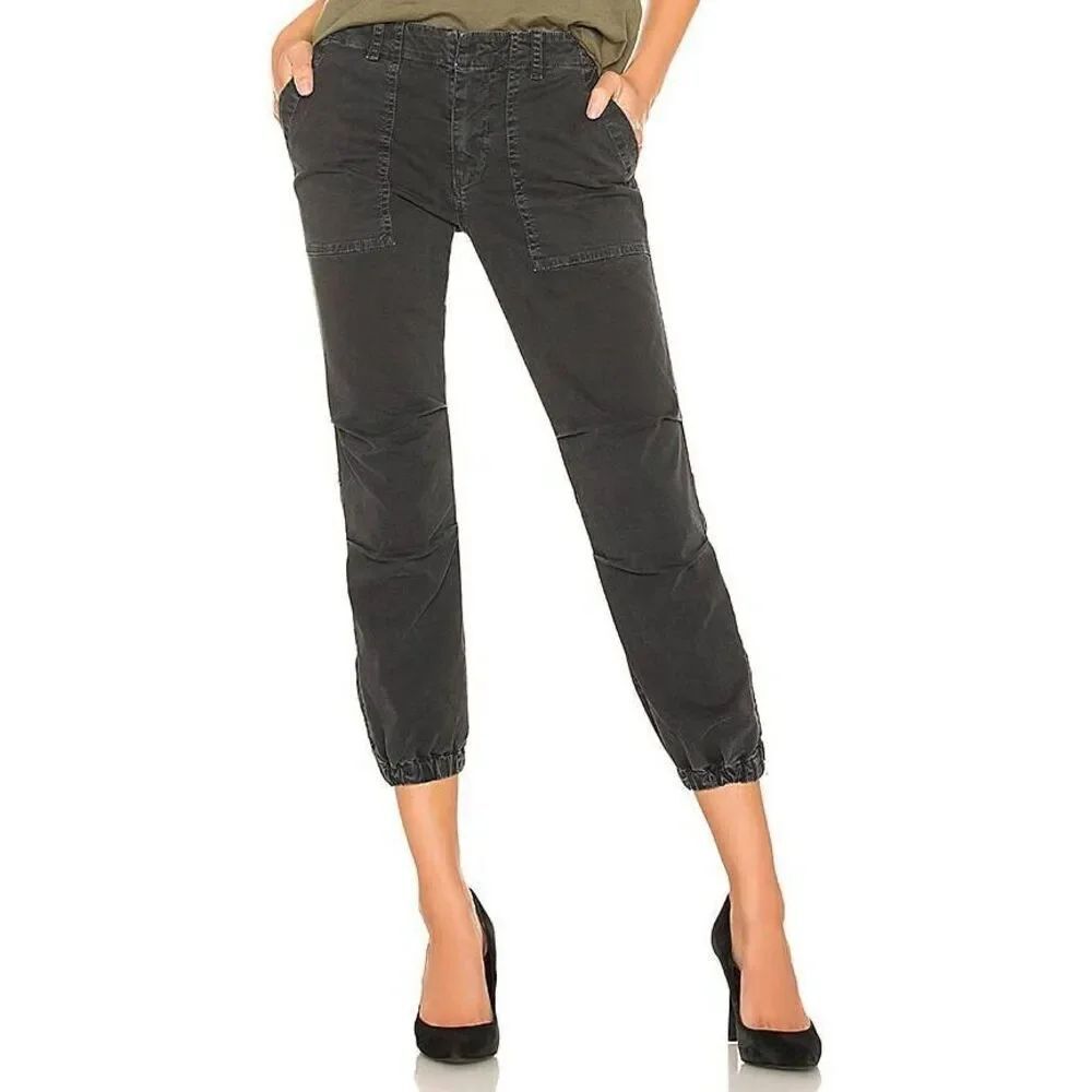 Nili Lotan Cropped Military Pant in Carbon Size 0